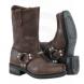 MEN'S TRADITIONAL SQUARE TOE BROWN HARNESS BOOT
